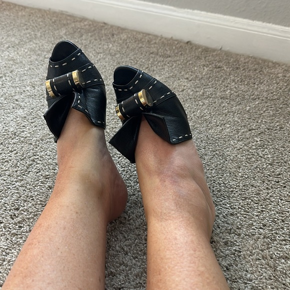 Jour black and gold low heel - Picture 6 of 6